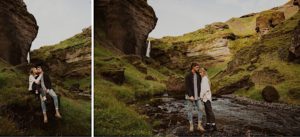 romantic engagement photos in iceland