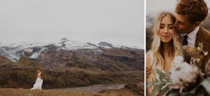 Bridal Portraits of couple in Iceland
