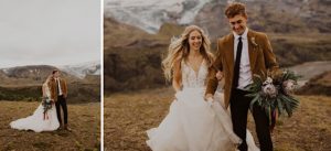 eloped couple runs with joy