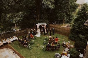 intimate backyard wedding