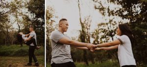 couple twirls and flirts at great falls park