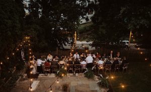 intimate wedding reception in connecticut backyard