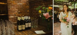 wine and wine glasses at iron gate