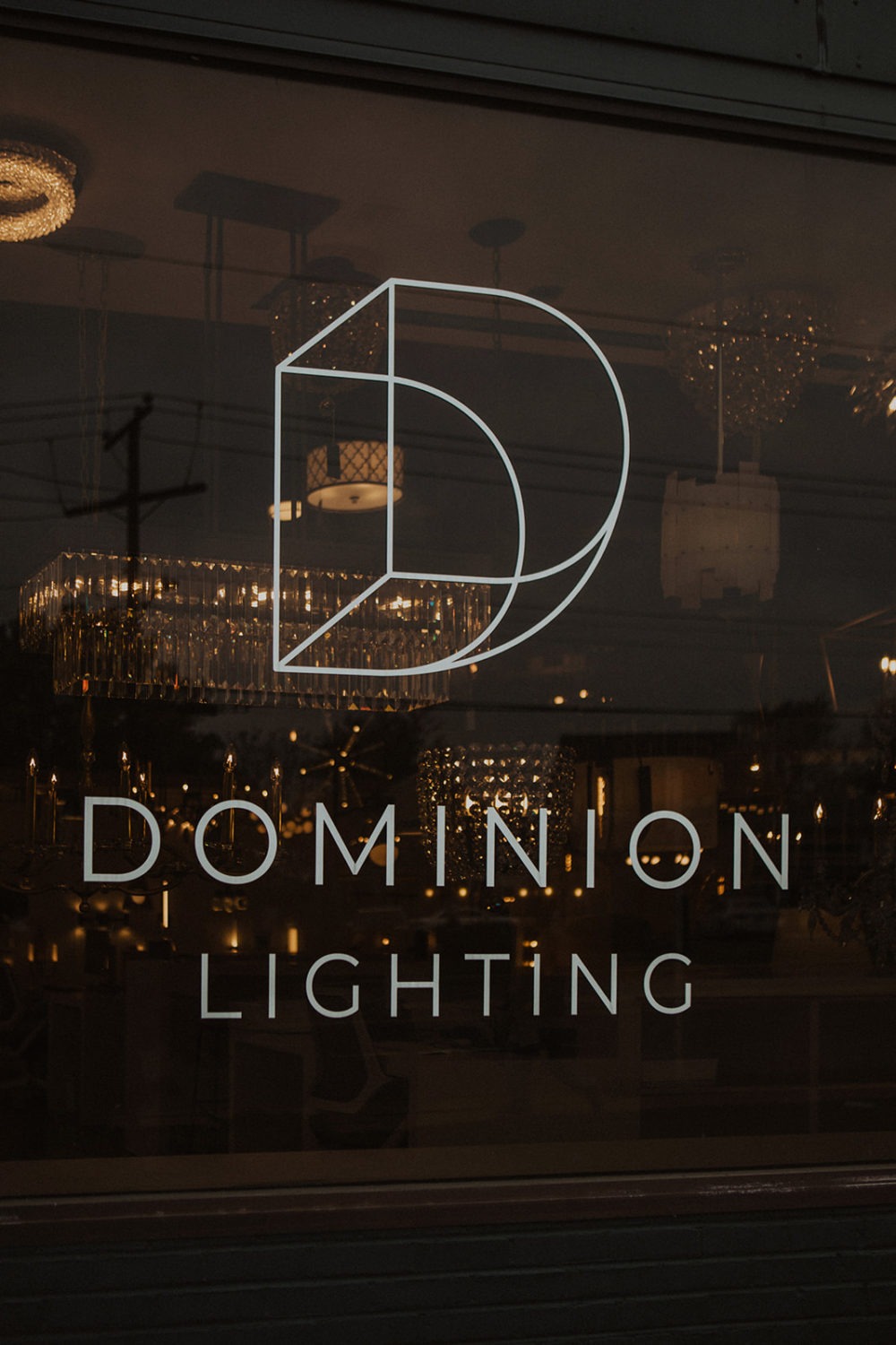 Wedding first look at Dominion Lighting light shop in Arlington, Virginia