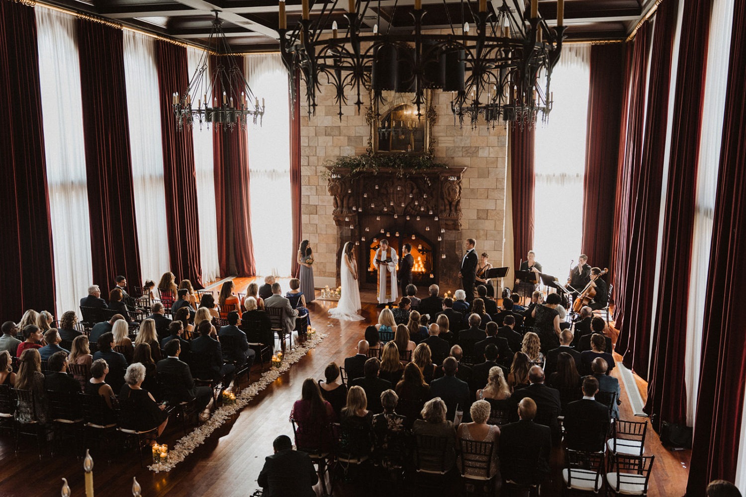 Wedding ceremony at Dover Hall Virginia wedding venue