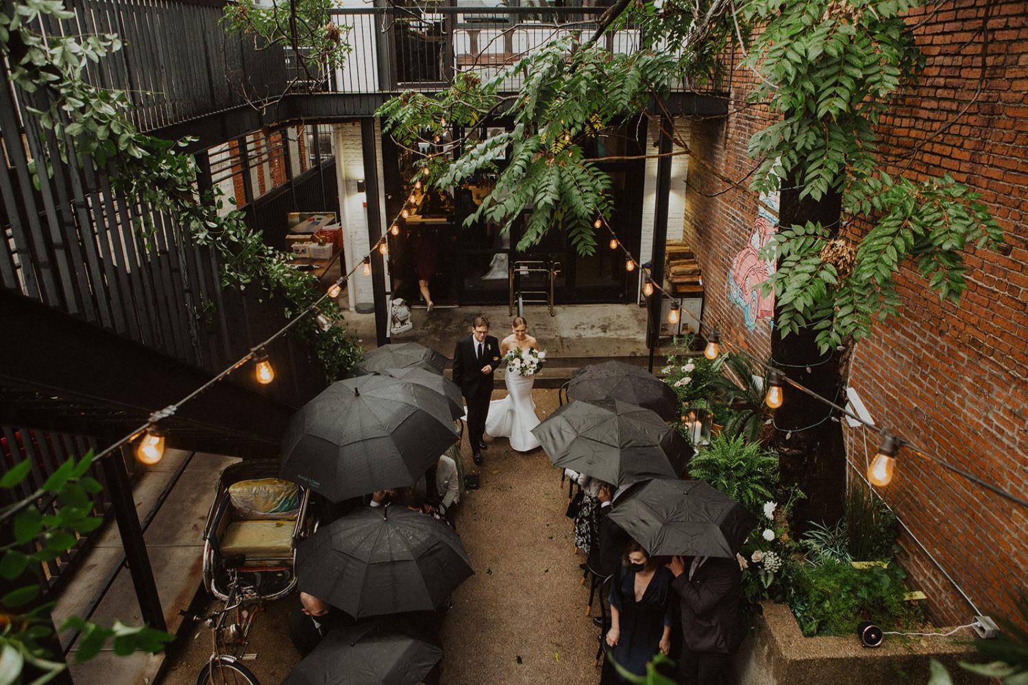 Backyard ceremony at Maketto restaurant: one of the best wedding venues in dc