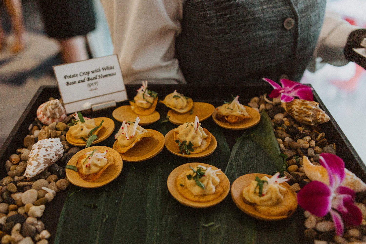 Light bites are served during cocktail hour at one of the best wedding venues in dc