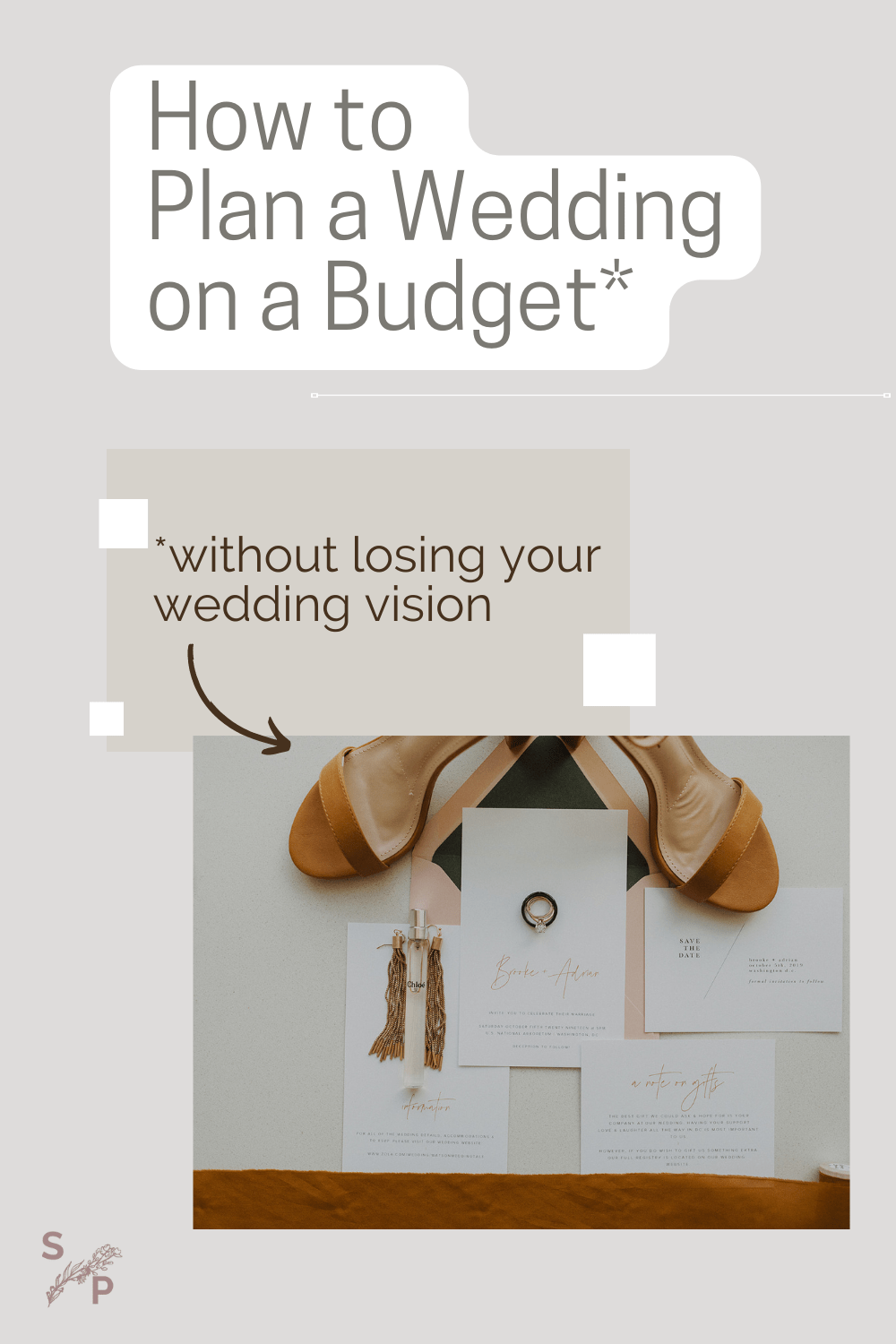 how to plan a wedding on a budget graphic