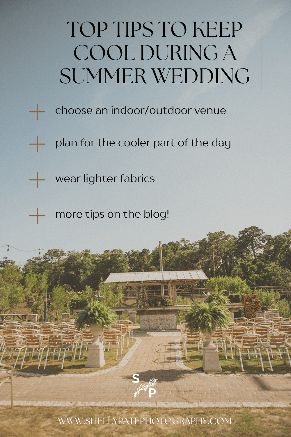 top tips to keep cool during a summer wedding