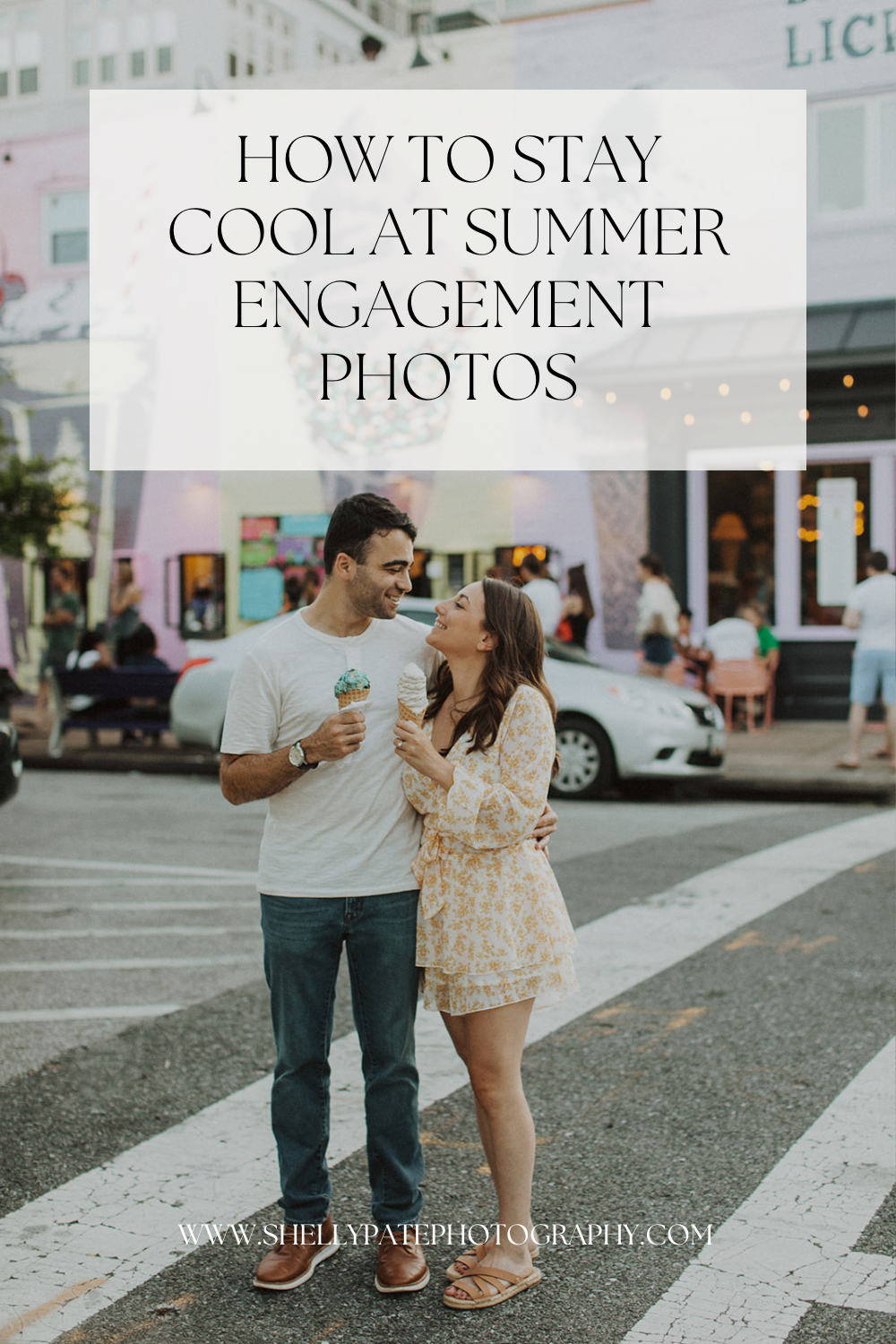 how to stay cool at summer engagement photos