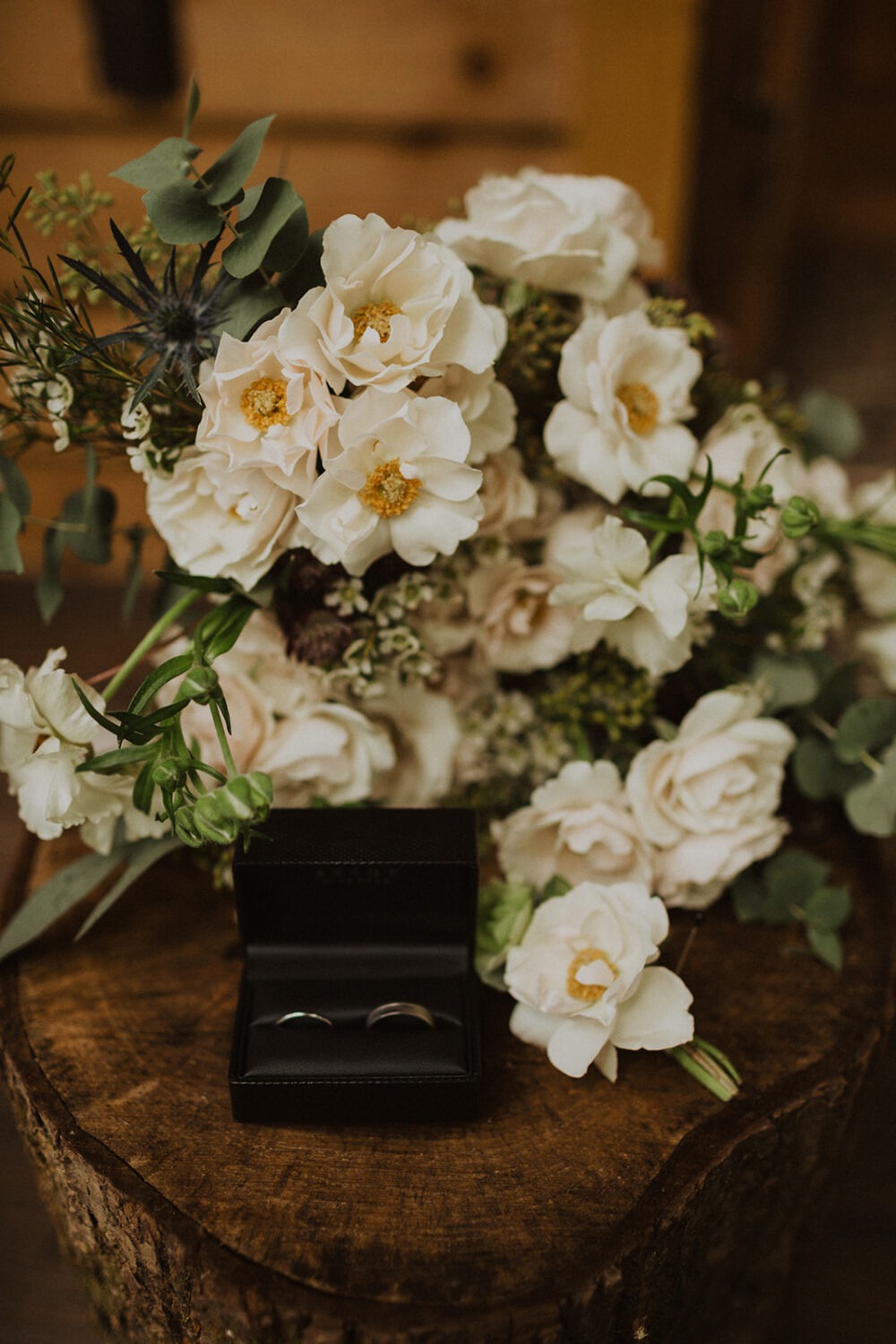 white wedding florals and accessories 