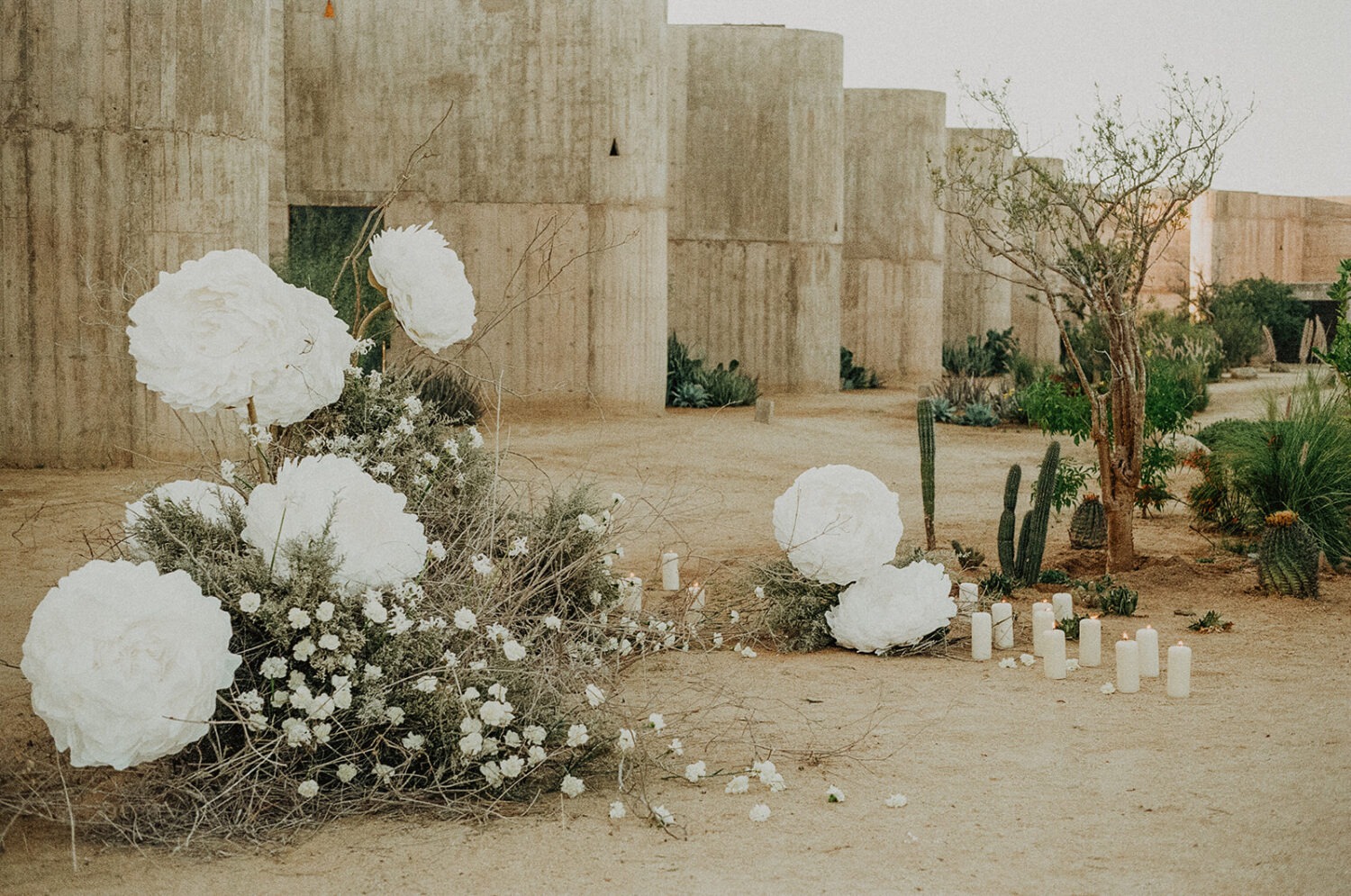 wedding film photography of wedding ceremony decor in Mexico