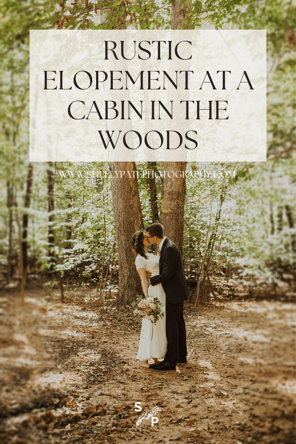 rustic elopement at a cabin in the woods