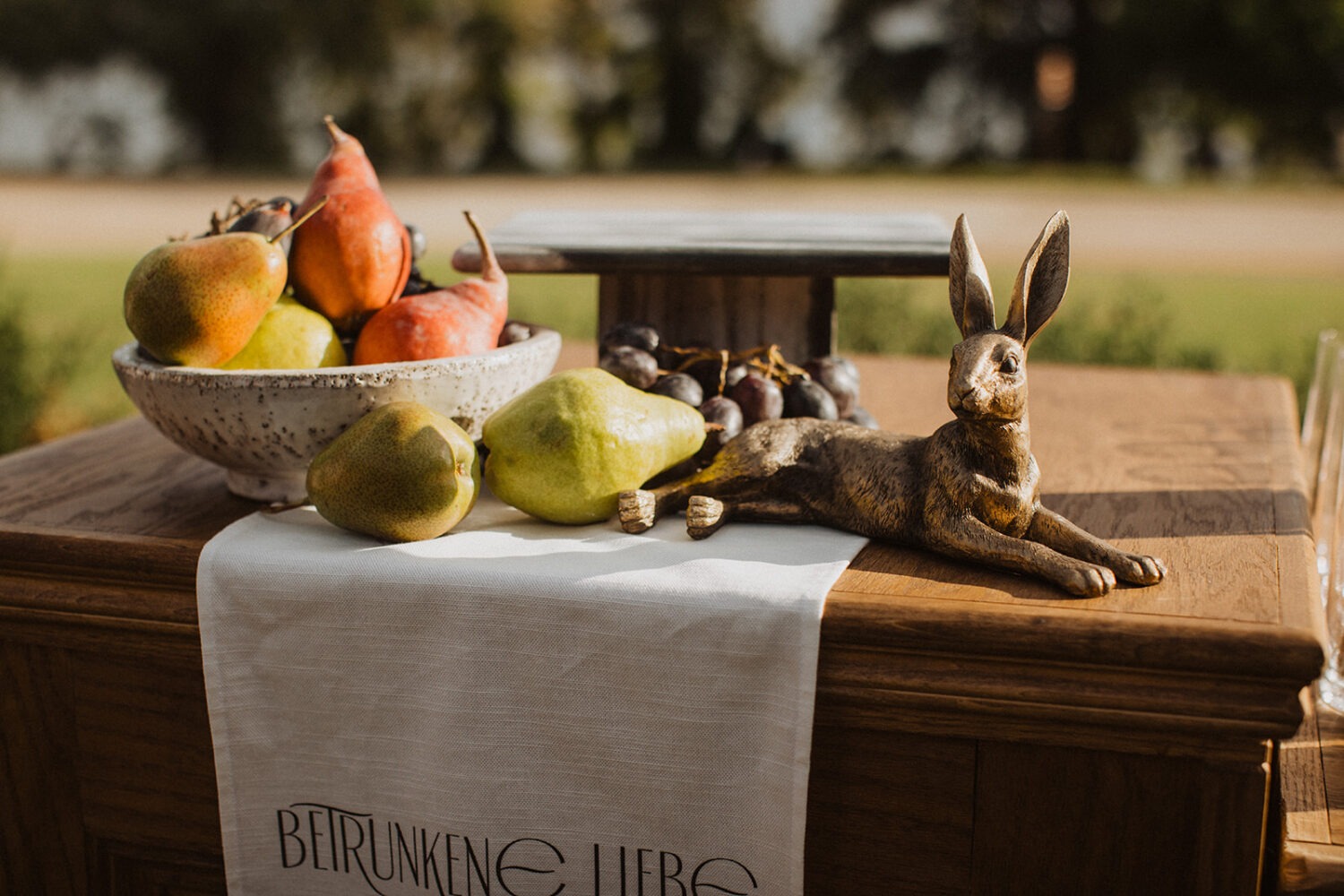 fruit and rabbit for wedding reception decoration ideas