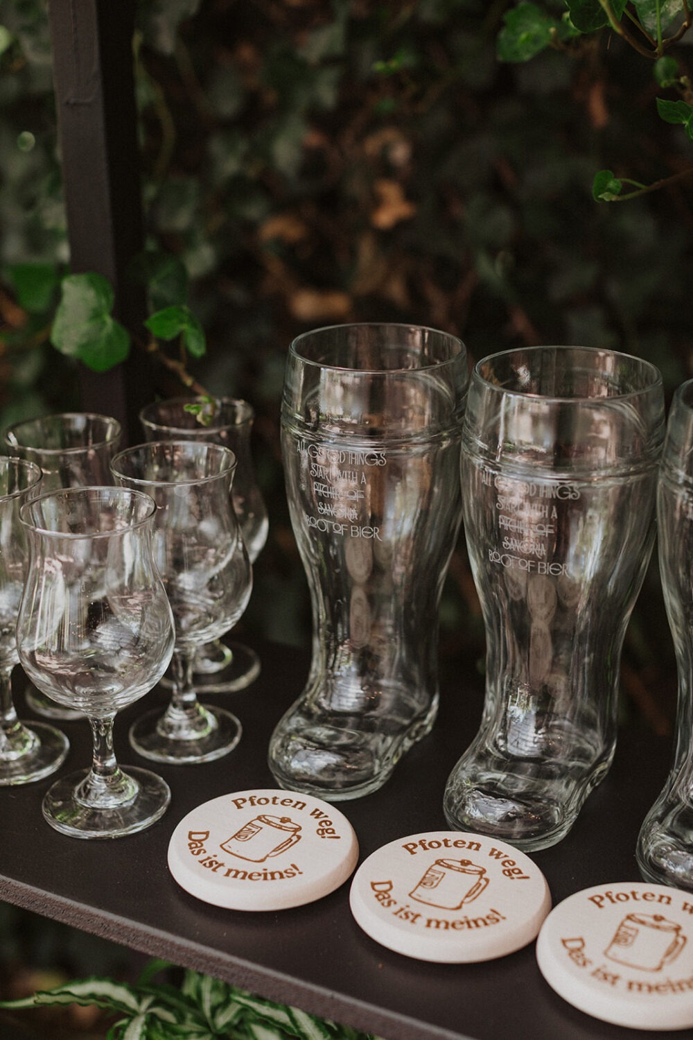 personalized glass beer steins for wedding reception 