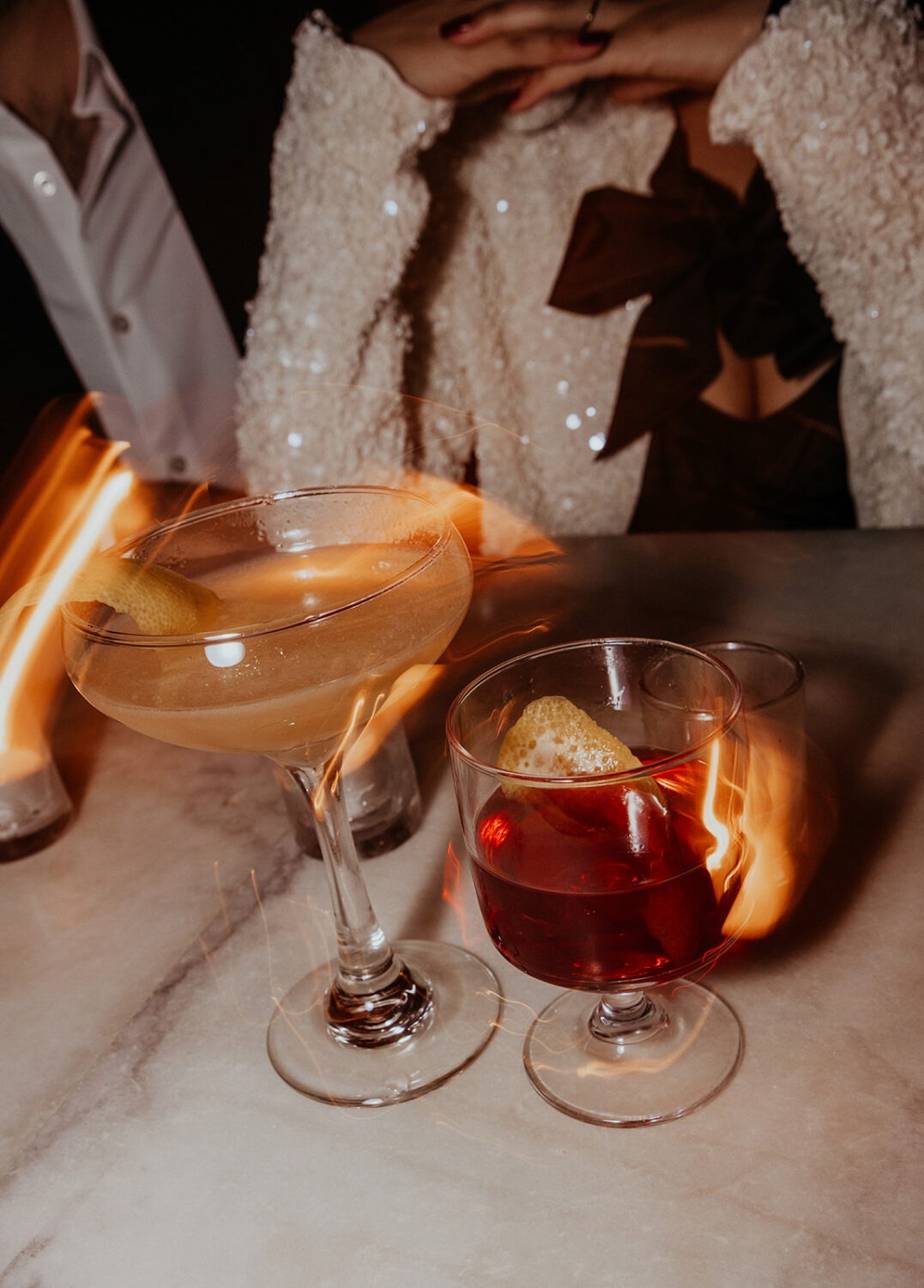 couple has craft cocktails at cocktail bars in DC