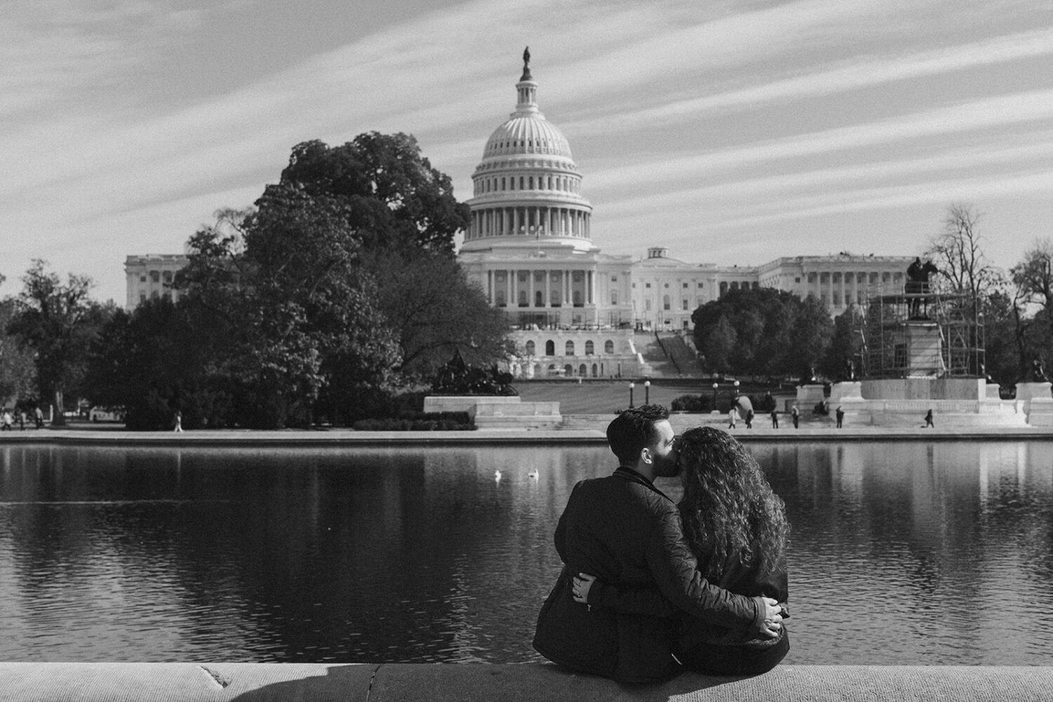 couple takes DC day-before photos as part of photography wedding package