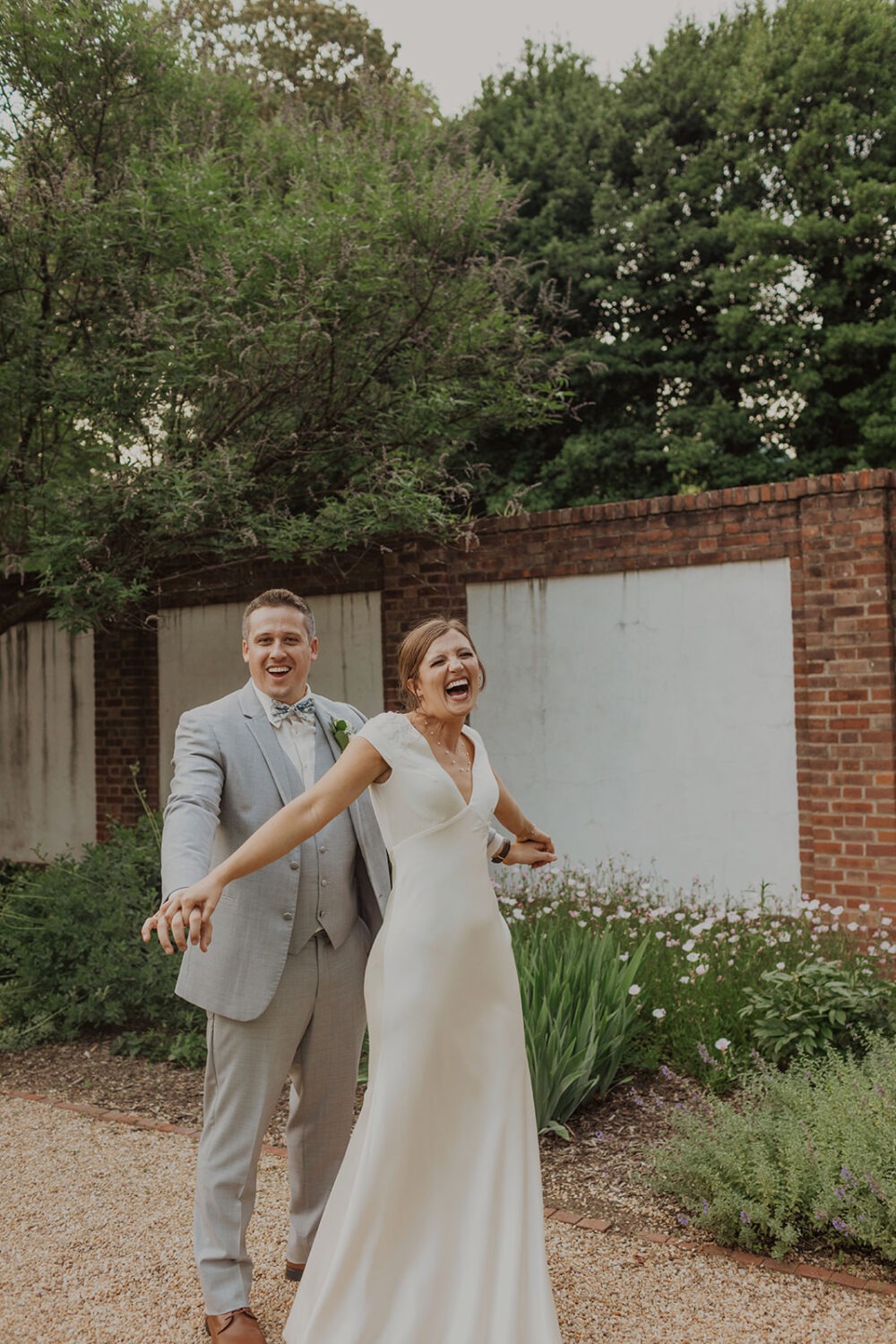 couple embraces at Dumbarton House wedding