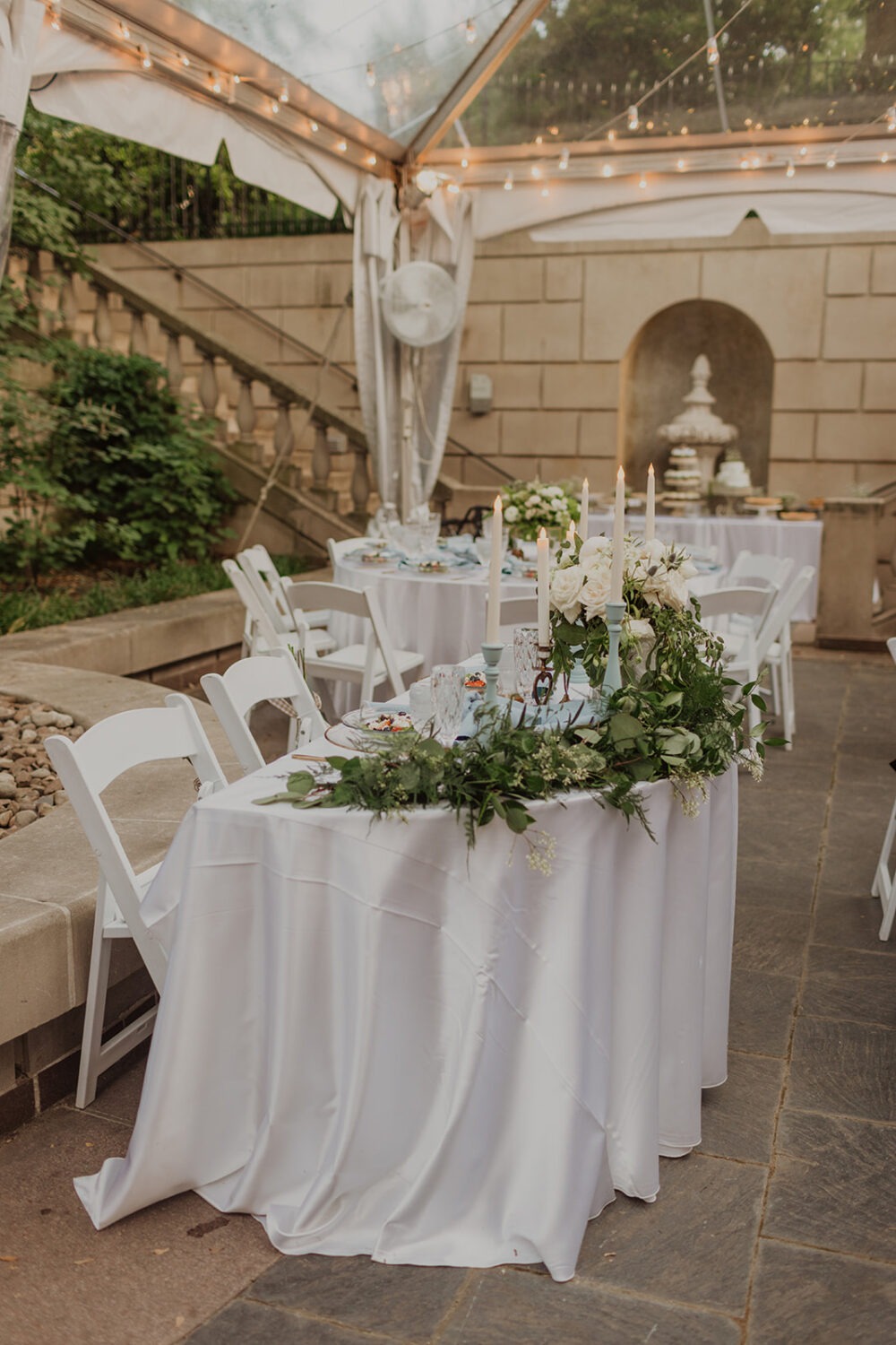 floral wedding decor at Dumbarton House wedding