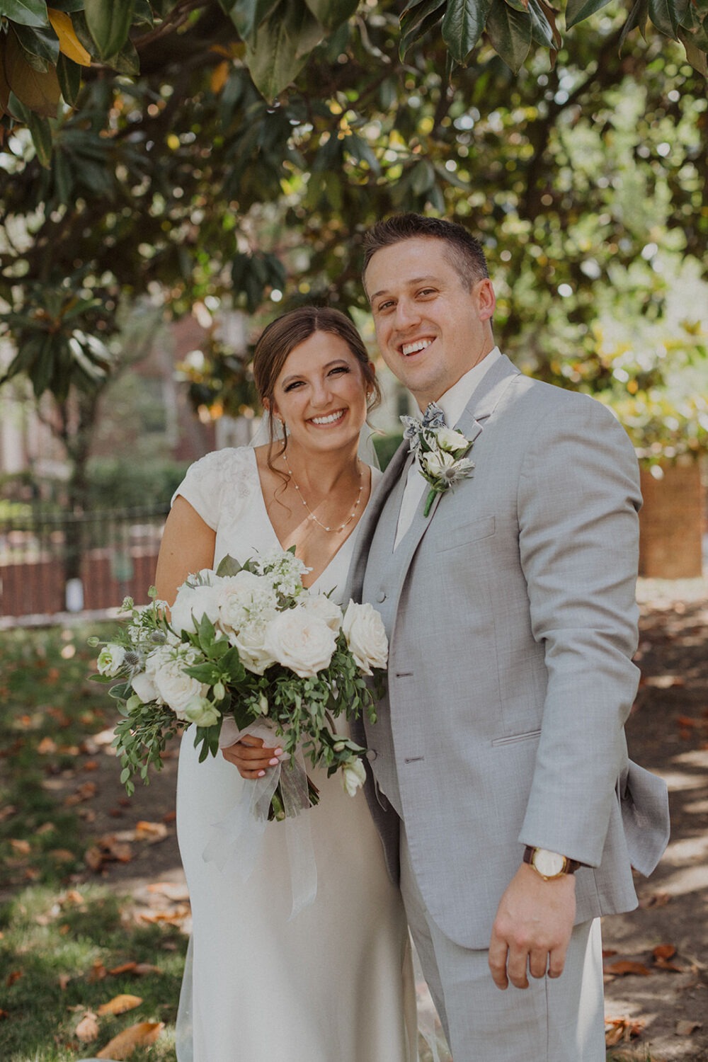 couple embraces  at Dumbarton House wedding