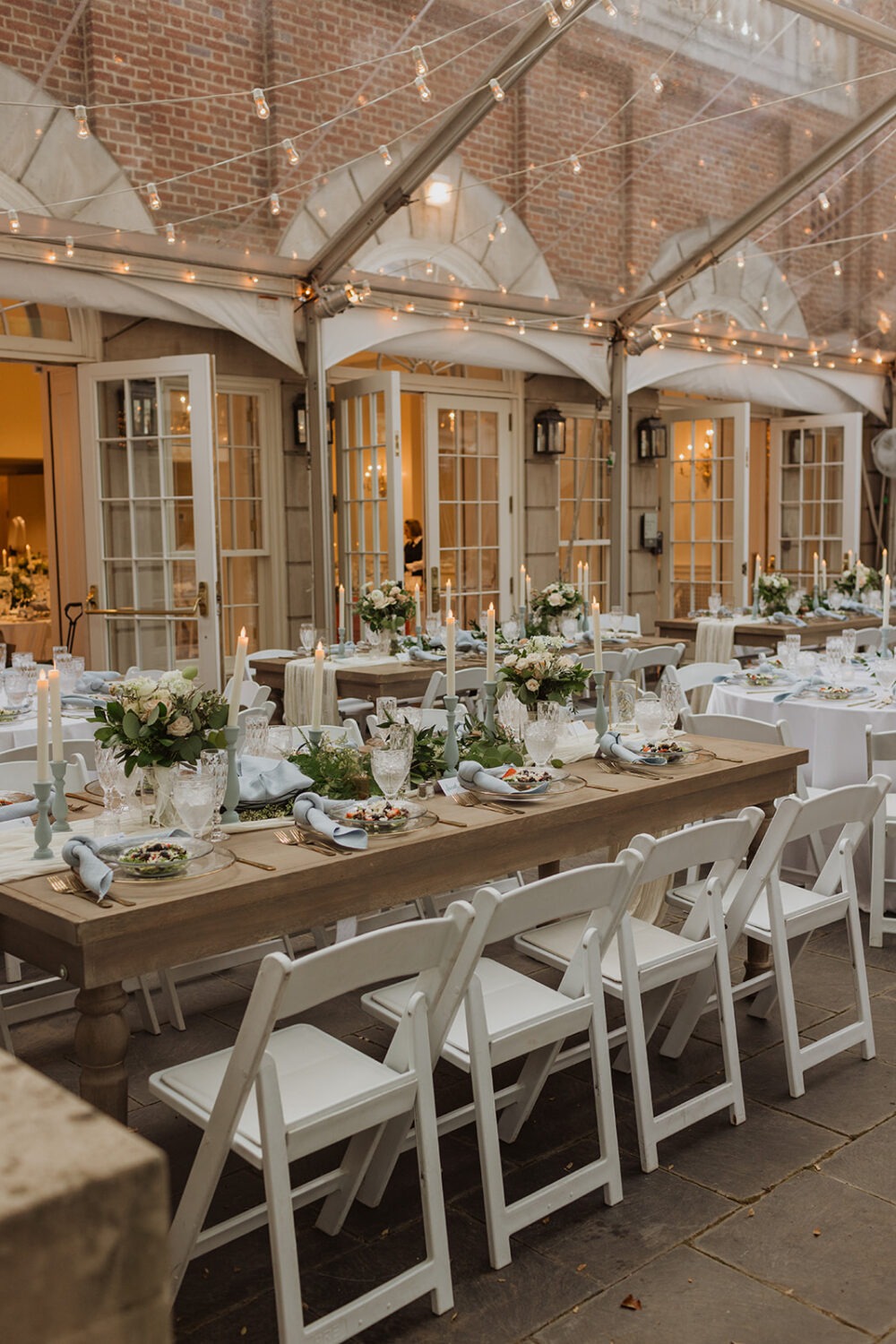 greenery and floral wedding decor at Dumbarton House wedding