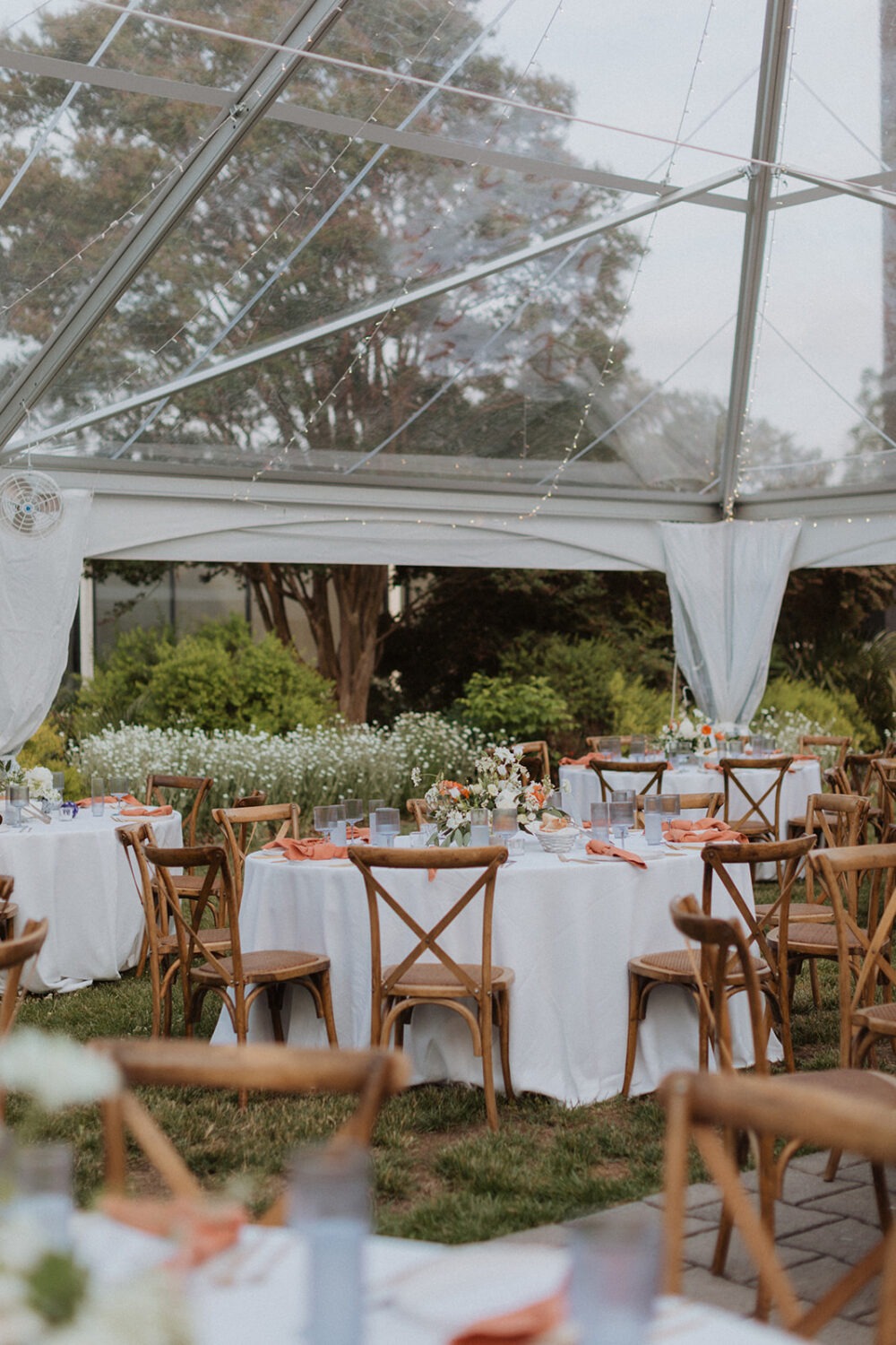 outdoor wedding with tent at National Arboretum DC