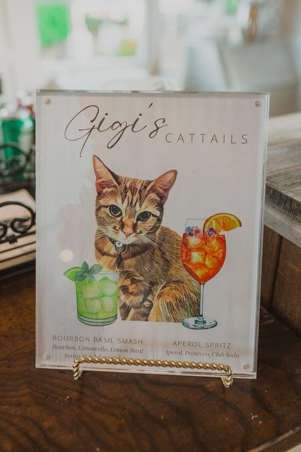 cat-themed wedding cocktails 