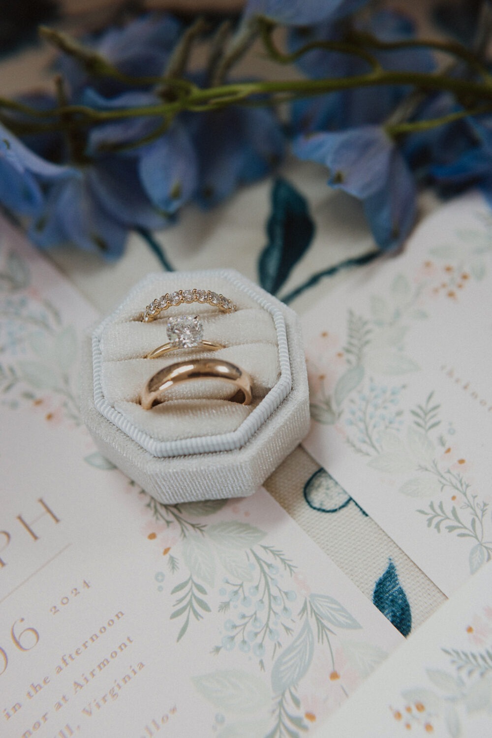 wedding bands and florals