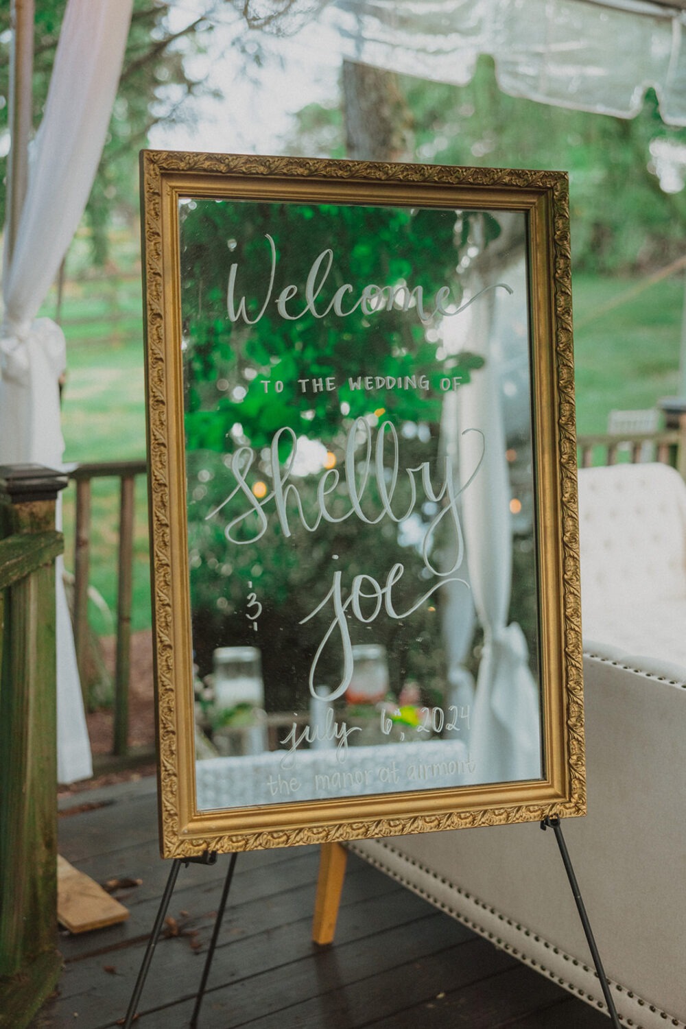 wedding reception welcome sign