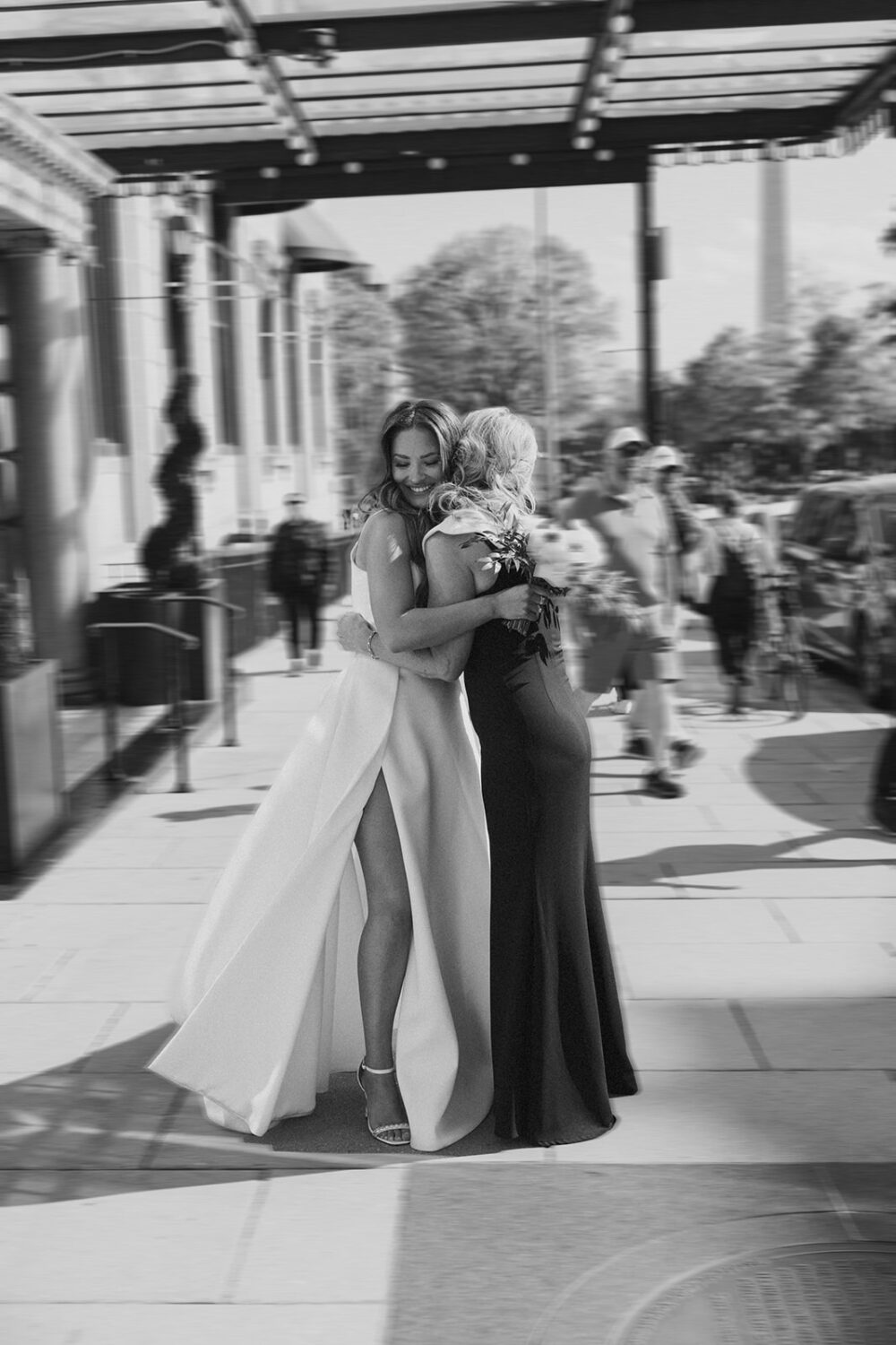 bride embraces mom at Hotel Washington