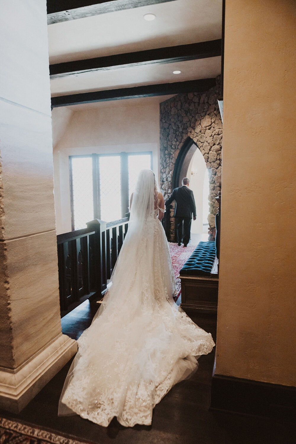 bride surprises dad with wedding first look