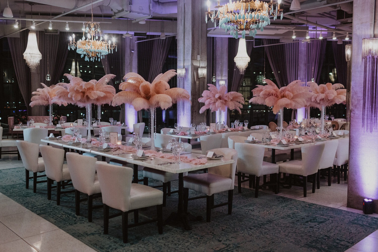 La Vie Restaurant wedding reception venue decor