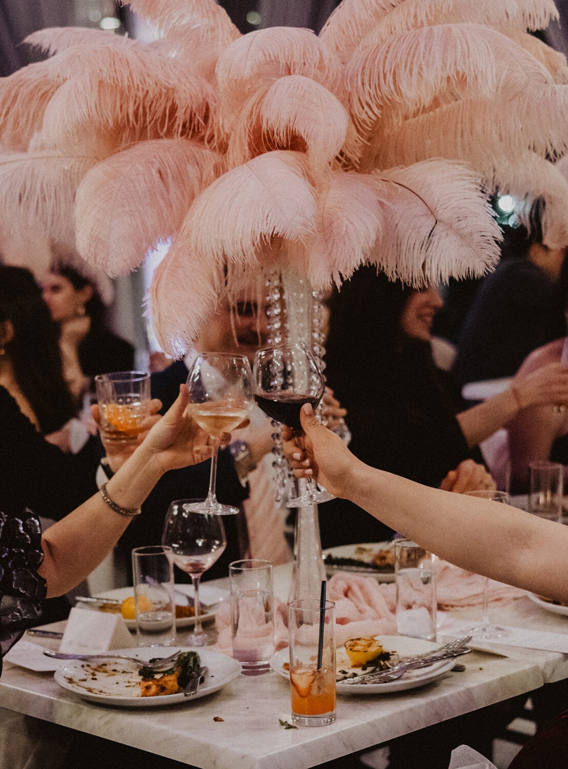 La Vie Restaurant wedding reception venue decor