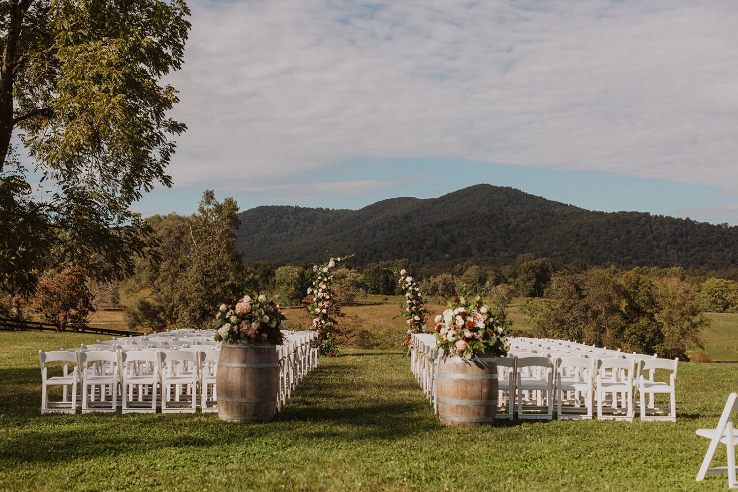 wedding ceremony floral decor