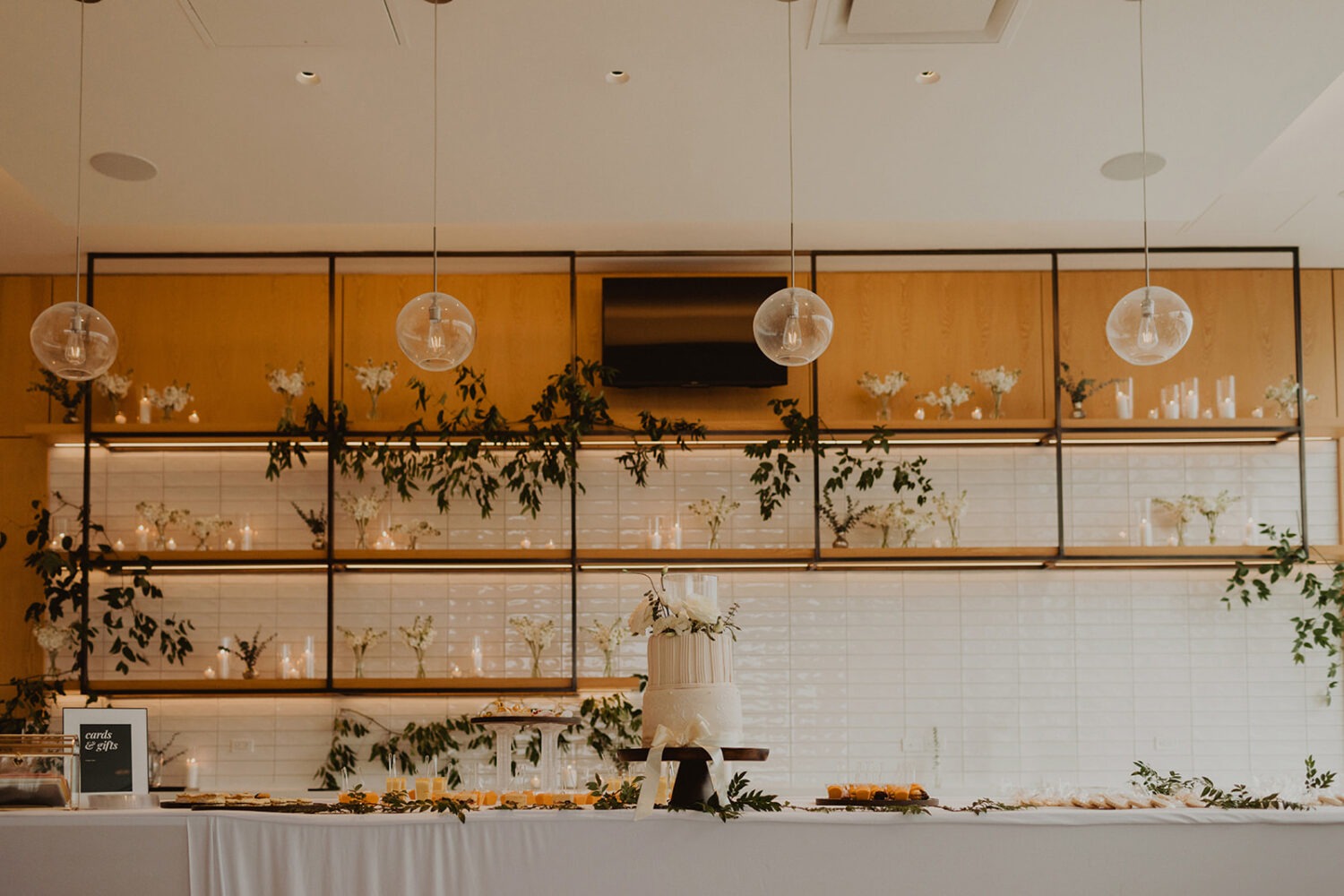 white floral wedding decor