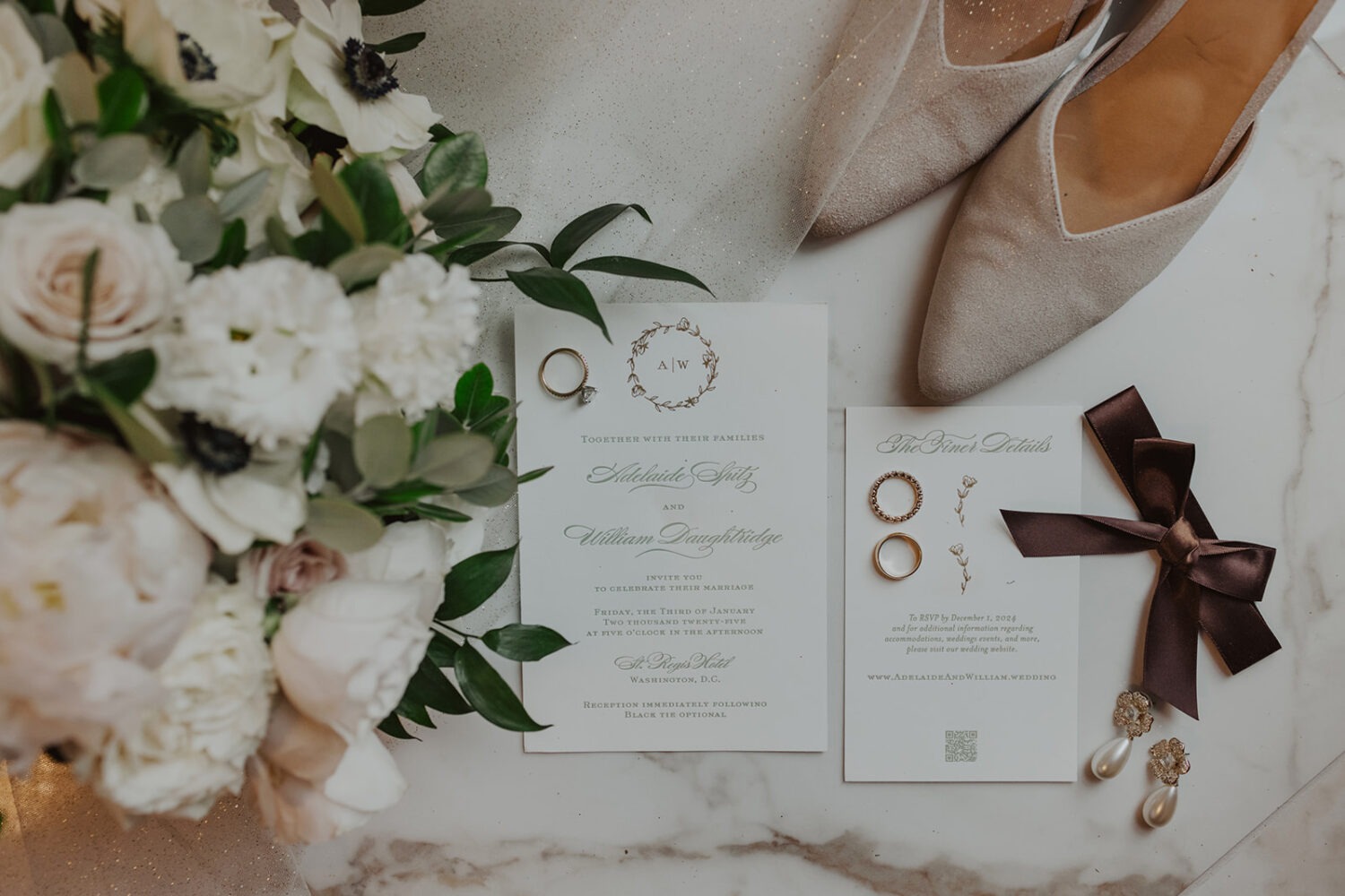 wedding invitation and accessories