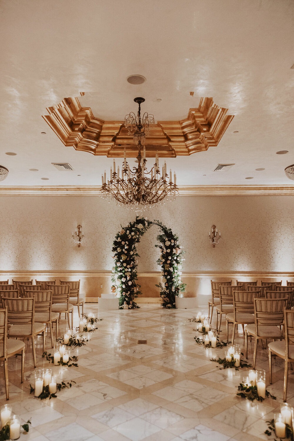 wedding ceremony ballroom at St. Regis DC hotel