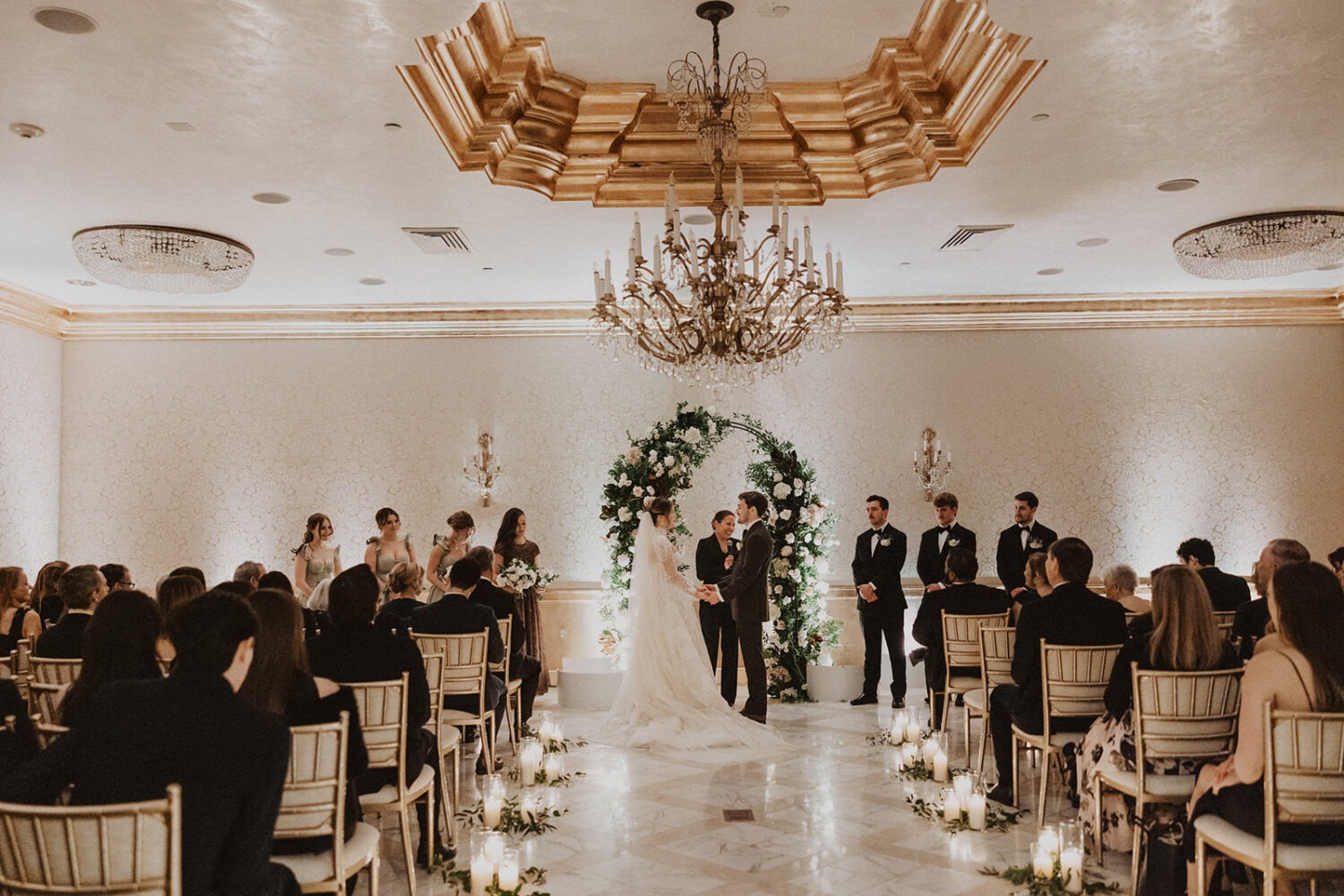 couple exchanges vows in ballroom at St. Regis DC hotel