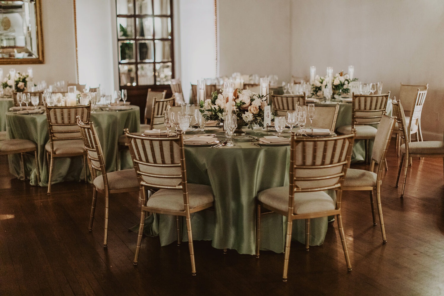wedding table settings at St. Regis DC hotel