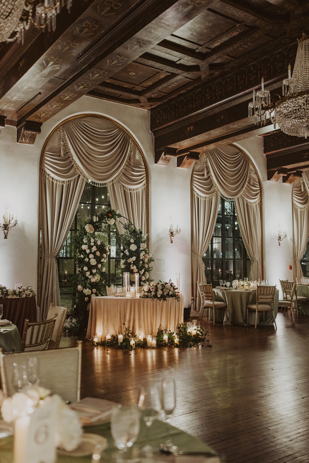 wedding decor in reception at St. Regis DC hotel