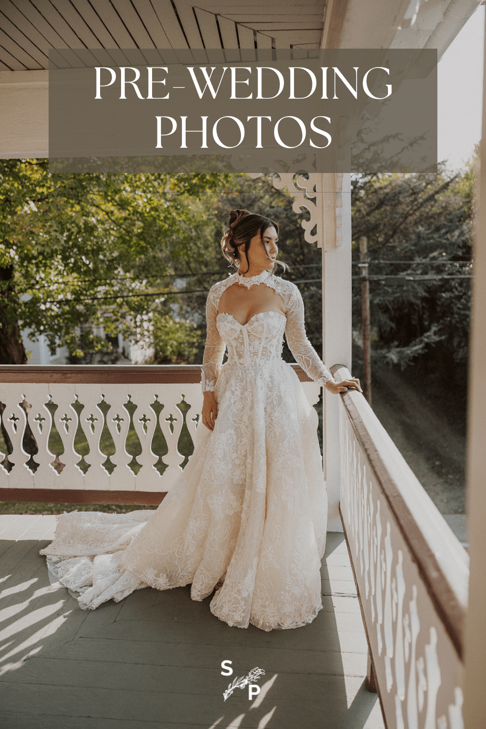 bride poses for wedding portraits