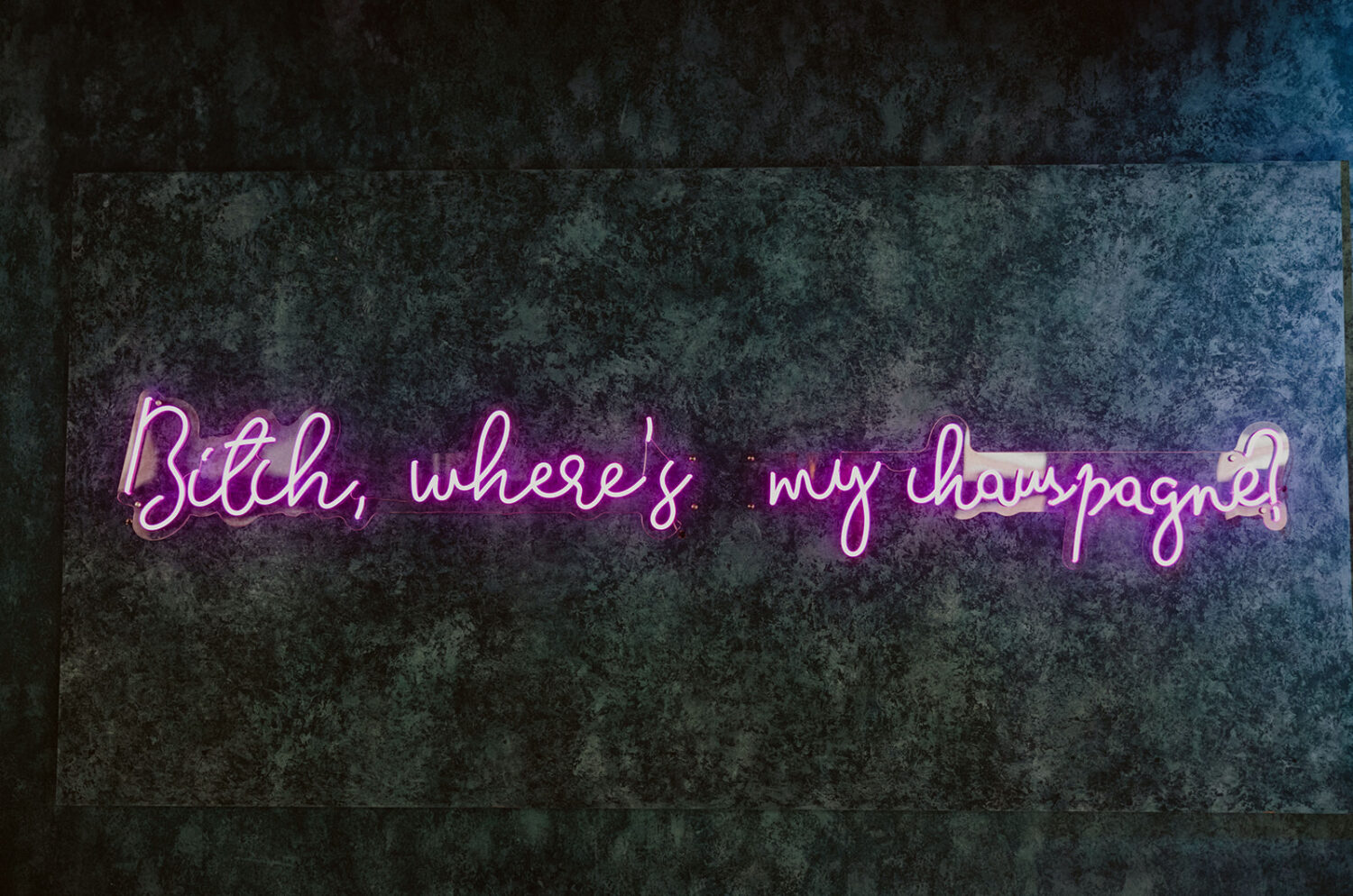pink neon sign