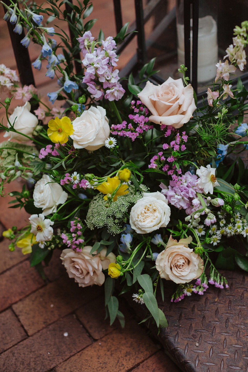 colorful and pastel floral arrangement
