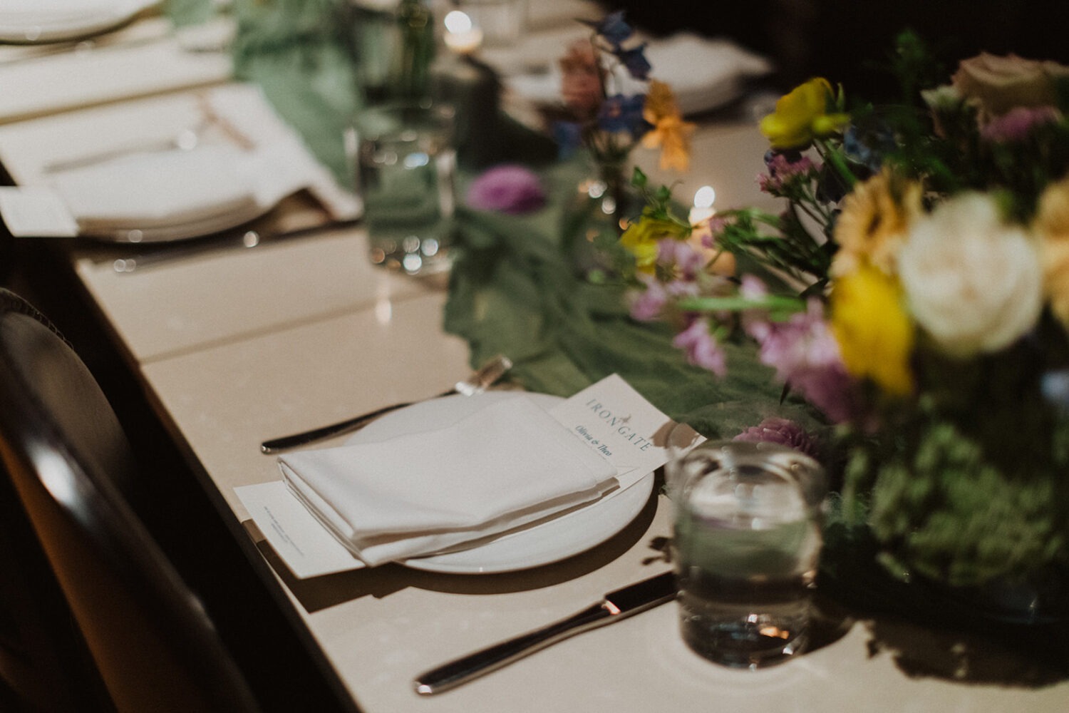small wedding reception table decorations