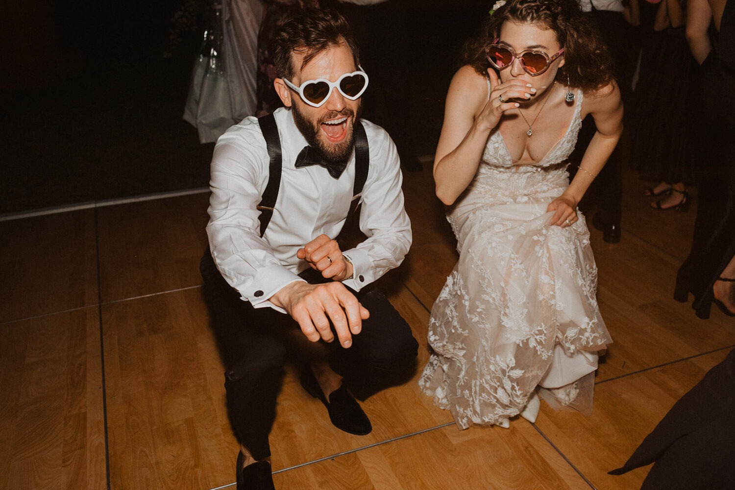 couple dancing during reception