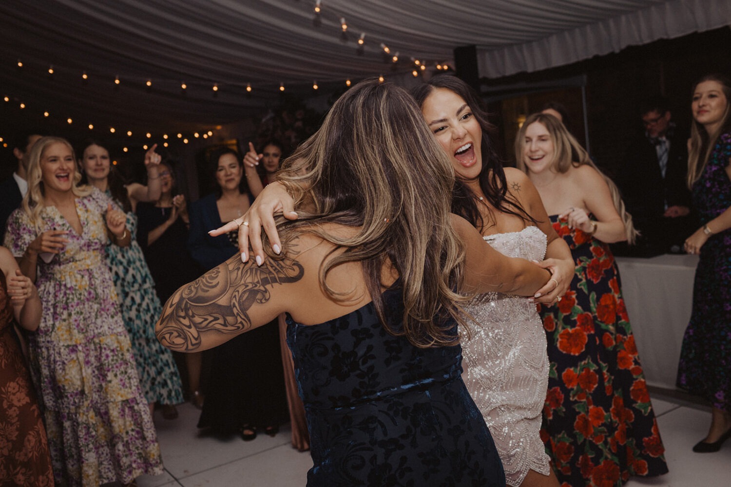 bride dancing at wedding reception