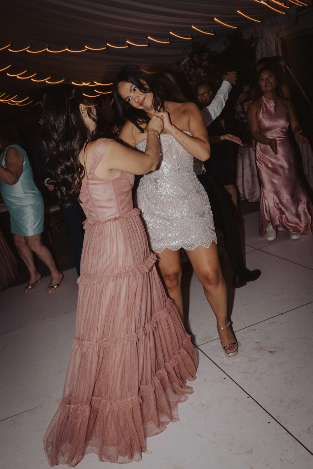 bride dancing at wedding reception
