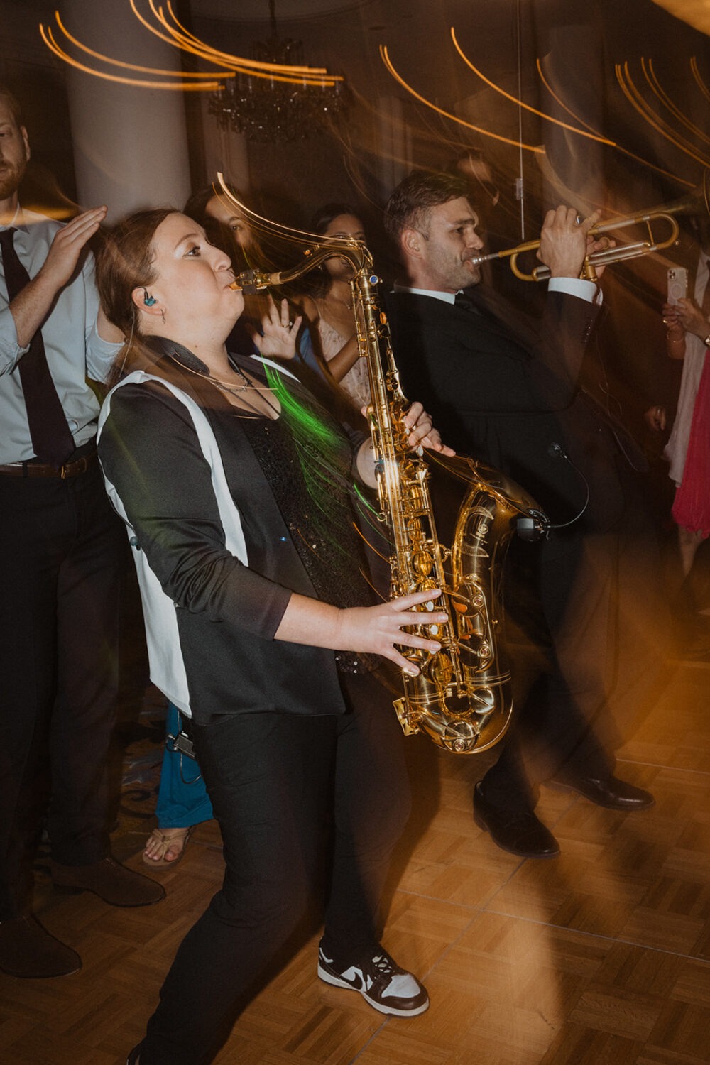 live band playing at reception 