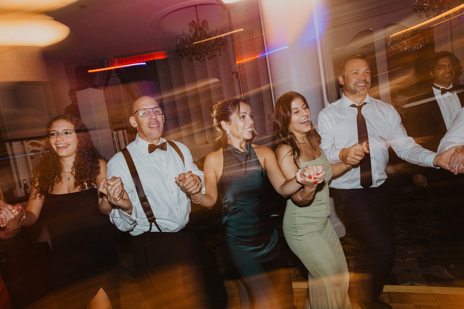 guests dancing at reception