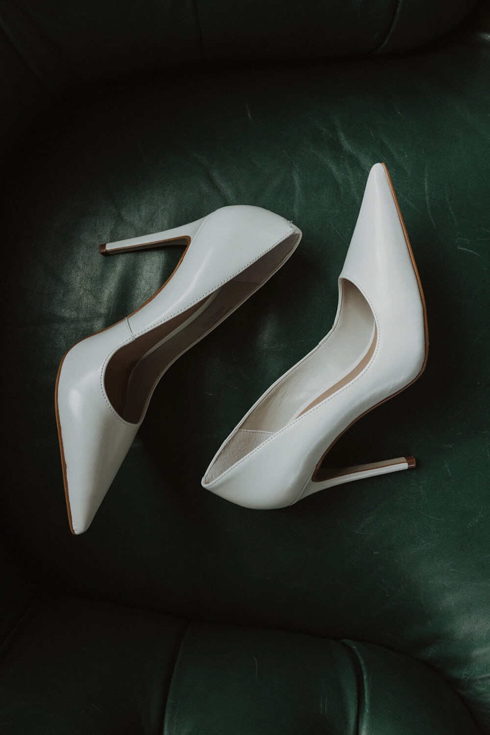 detail shot of bridal shoes 